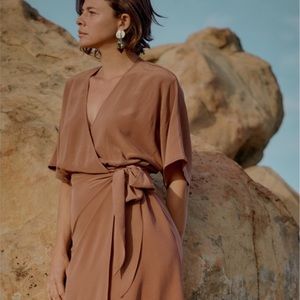 Ozma of California Shiso Tie Dress Size Small